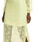 Open Edit Yellow Lace Maxi Dress Photo 0