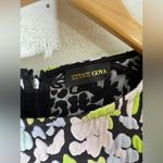 STINE GOYA Black Lecce Mini‎ Dress Long Sleeve Floral Relief Jacquard Size M Photo 2