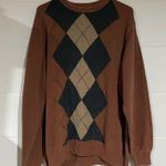 Dockers  Men's Brown and Black Argyle Crewneck Sweater Photo 0