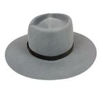 Yellow 108 Dylan Fedora Gray Wool Wide Brim Hat Size Medium Photo 4