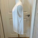 Vera Wang  White Gathered Neck Blouse Size Extra Large Photo 3