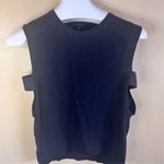 Theory Women's Black Sleeveless Top Size Small Side Cut-Outs Contemporary Photo 1