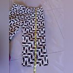 Trina Turk Cotton Capri Pants Check Print Black / White Geometric Pattern Size 2 Photo 7