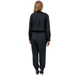 Victoria's Secret Victoria Sport Black Parachute Jumpsuit Zip Front Cinch Waist Cargo Pockets Sz M Photo 5
