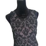 Bailey 44 Embroidered Floral Damask Black Sleeveless Top Size XS Whimsigoth Photo 1