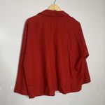 Eileen Fisher  L Wool Blazer Cardigan Notch Collar Red Photo 1