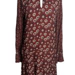 Warm laurel floral dandelion print long sleeve dress Photo 1
