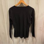 Jason Maxwell Vintage 90’s-Y2K black micro ribbed long sleeve top cotton blend Photo 2