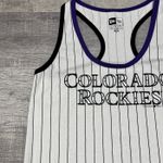 5th & Ocean Colorado Rockies Racerback Tank Top Juniors M White Cotton MLB Photo 2