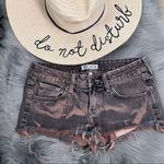 Wildfox EUC Pink Black Distressed Denim Jean Shorts sz 26 Photo 0