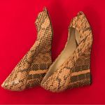 Michael Kors Snakeskin Peep Toe Wedge Photo 7
