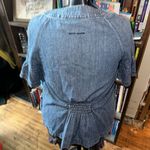 DKNY jeans vintage denim snap M short sleeve shirt Photo 1