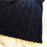 Lord & Taylor sparkly knit short sleeve scoop neck pullover sweater small Black Photo 3