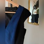 ZARA  Blue & Black Colorblock Cocktail‎ Dress Photo 4
