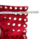 Talbots Red Eyelet Circle Lace Short Sleeve Shift Dress Size 12 Party Holiday Photo 9