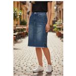 I Jeans by Buffalo Denim Side Laced Pencil Skirt size 29/8 Blue Photo 1