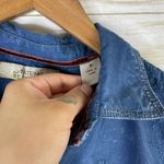 Natural Reflections  Blue Mineral Wash Paisley Embroidery Snap Button Shirt Photo 5