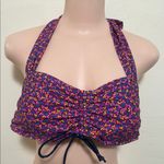 Matilda Jane  Floral Halter bikini  padded swim top woman size LARGE Photo 0