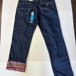 Dickies Flannel Lined Relaxed Fit Jeans 12R Dark Wash Cuff Warm Utility Campus Photo 2
