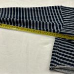 Wild Fable Navy Blue & White Striped Pullover Cropped 1/4 Zip Hoodie Womens M Photo 5