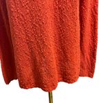 Chico's Additions by Sweater Top Textured Orange Sz 1 Med Long Sleeve V Neck Photo 5