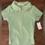 Green 1/4 zip shirt with collar. NWT Photo 0