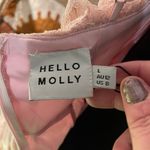 Hello Molly 🎀NWT Hello Monday Monday to Sunday Lace Off Shoulder Mini Dress in Blush Sz 8/L Photo 13