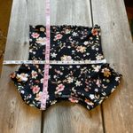 Riley & James ‎ Womens Top Size Medium Black Floral Print Textured Crop Photo 4