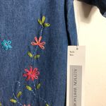 ALLYSON WHITMORE Womens Denim Short Sleeved Shirt Size Small 100% Cotton New Photo 4