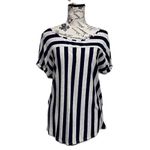 Anthropologie Naif Striped Top Women’s M Blue White Nautical Coastal Boho Beach Size M Photo 1