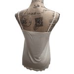 Jockey Womens XL Seamless Camisole Tank Top White Lace Trim Stretch Photo 1