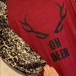 Southern Stitch NWT  leopard burgundy top oh deer Photo 1