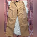 Hollister  High Rise Faux Leather Pants Straight Leg Dad Beige Camel Photo 9