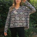 NSF Gray Pink Tribal Aztec Hoodie Sweatshirt Pink Size M Photo 0