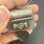 Lead Us Not Into Temptations Journey Box Keepsake Locket Treasure Chest Pendant Silver Photo 14