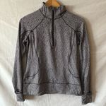 Lululemon  Rush Hour Half Zip Running Top Luon Spray Jacquard White Black Photo 1