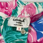 Celamod Paris Womens Skirt Set 38‎ Floral Bright Two Piece Vintage Medium Mini Pink Photo 9