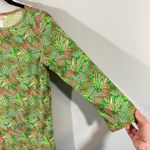 Cabanalife Women's Green & Pink Leaves Print Quarter Sleeve Swim Dress Size S Photo 4