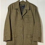 Liz Sport Jacket Herringbone Wool Blend Women’s Size 14 Photo 0