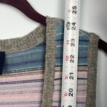 Gap  XL striped pastel 100% lambs wool sleeveless v-Neck sweater vest Photo 6