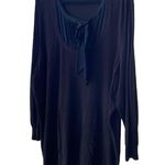 π€ Semantiks Nordstrom Long Black Sweater/Tunic/Top, Silk Neck Tie, Plus Photo 1