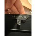 Ming Wang Cardigan Jacket Women Sz L Pink Black Open Front Knit Sweater Acrylic Photo 2