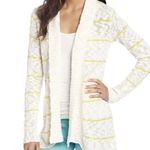 O'Neill O’Neill Open Knit Cardigan Loose Knit White Yellow Stripes Women’s S Beach Surf Photo 6