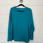 Talbots  Women’s 2X Blue 100% Cotton Longsleeve Top Photo 0
