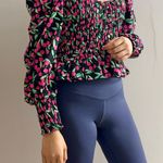 Topshop cherry print smocked long sleeve Photo 2