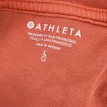 Athleta Sundown Alliance Hoodie Sweatshirt Orange Women L V-Neck Relaxed Comfy Photo 4