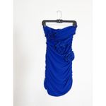 ZARA  Floral Detail Cut Out Mini Dress Size Medium Cobalt Blue 8113/636 Photo 2