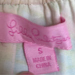 Lilly Pulitzer  Strapless Summer Dress Blue Yellow Ruffled Hems size small Photo 1