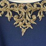 Cachet Sleeveless Embellished Long Formal Dress Navy Midnight Size 2 Blue Photo 5