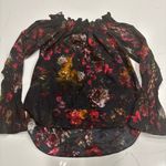 Adam Lippes Floral Print Off-The-Shoulder Poplin Top size XXS Photo 1